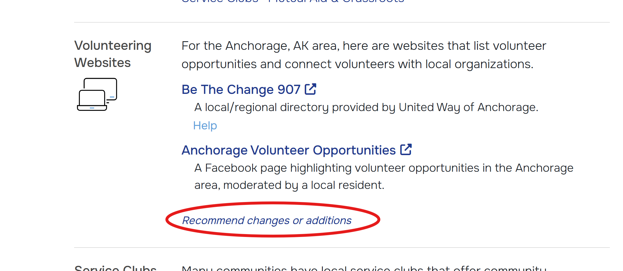 recommendchanges_volunteeringsites