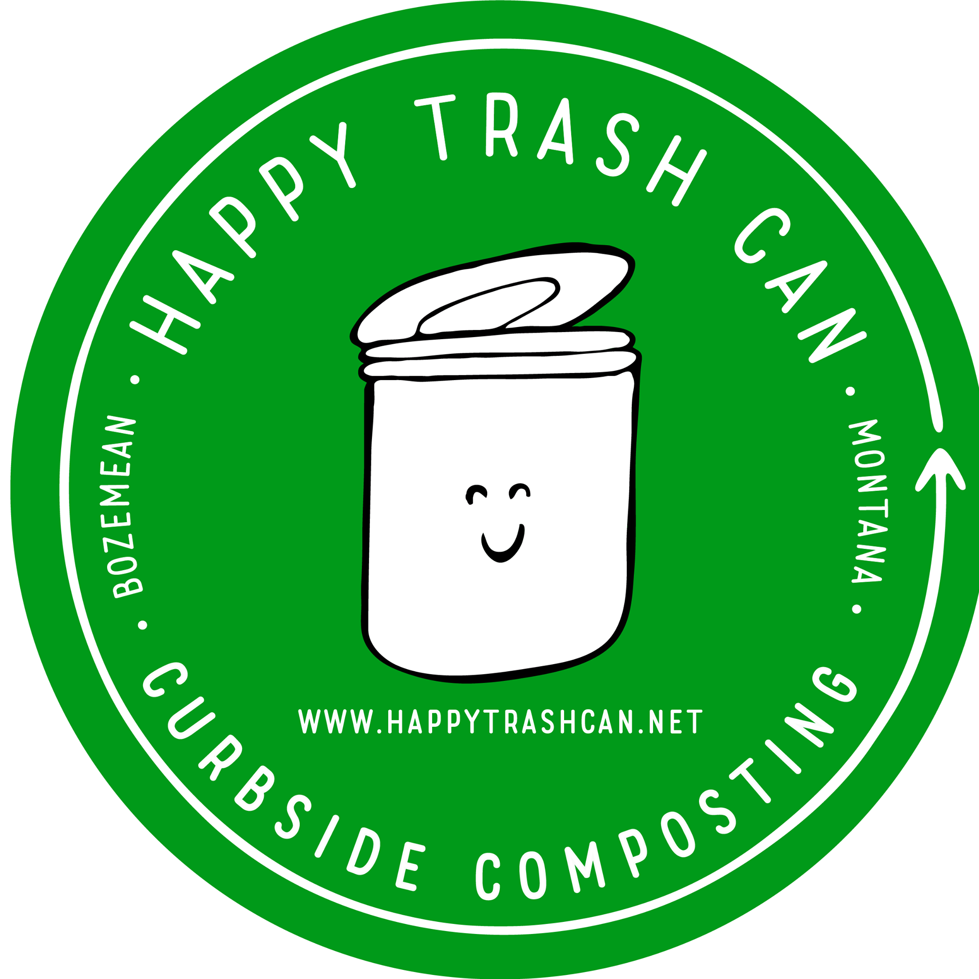 Logo for Happy Trash Can Curbside Composting